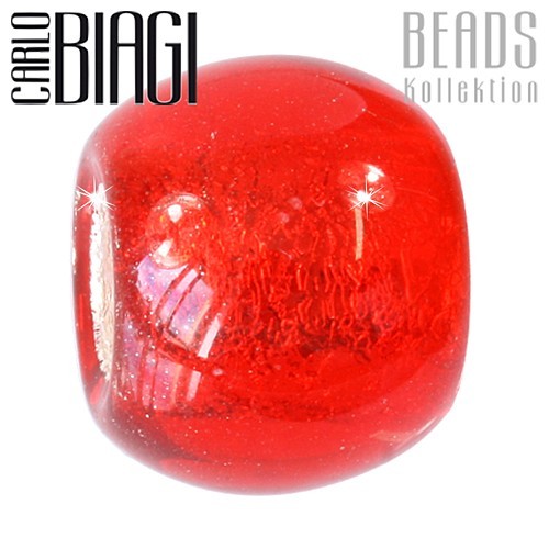 Carlo Biagi Bead Glas Modul rot European Beads BBGM13