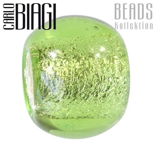 Carlo Biagi Bead Glas hellgrün European Beads BBGMB08