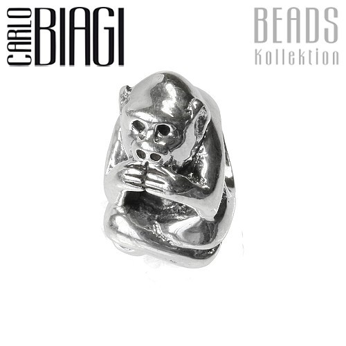 Carlo Biagi Bead Affe 925 Silber European Beads BBS041