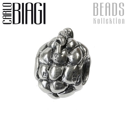 Carlo Biagi Bead Weintraube Silber European Beads BBS086