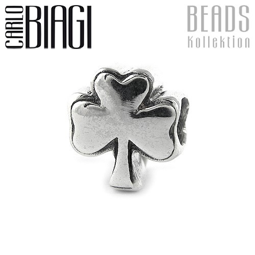 Carlo Biagi Bead Kleeblatt Silber European Beads BBS160