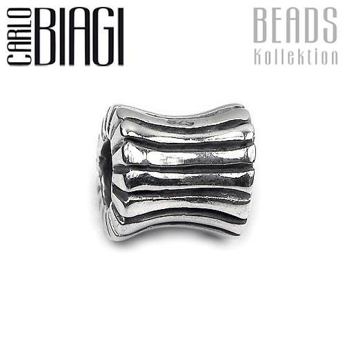 Carlo Biagi Bead Linien Walze Silber European Beads BBS161