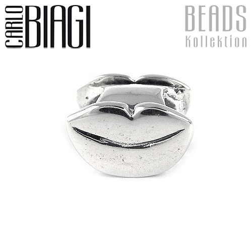 Carlo Biagi Bead Kuss Mund Silber European Beads BBS221