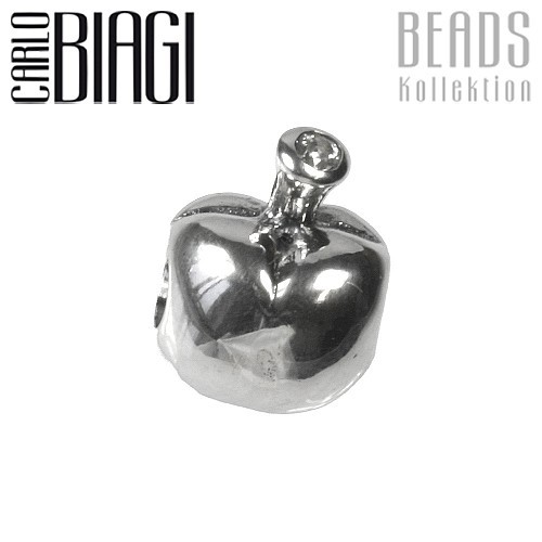 Carlo Biagi Zirkonia Bead Apfel European Beads BBSCZ15C