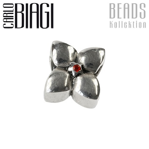 Carlo Biagi Zirkonia Bead Blume European Beads BBSCZ21R