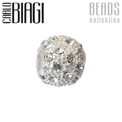 Carlo Biagi Zirkonia Bead Ball European Beads BBSCZP01C
