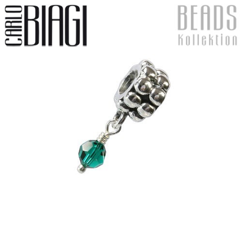 Carlo Biagi Dangle Bead Smaragd European Beads BDBB05