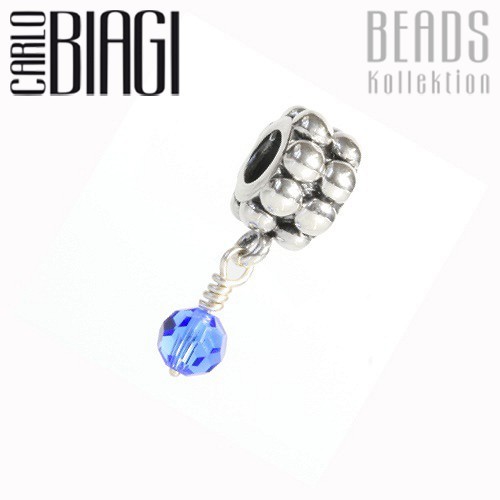 Carlo Biagi Dangle Bead Saphir European Beads BDBB09