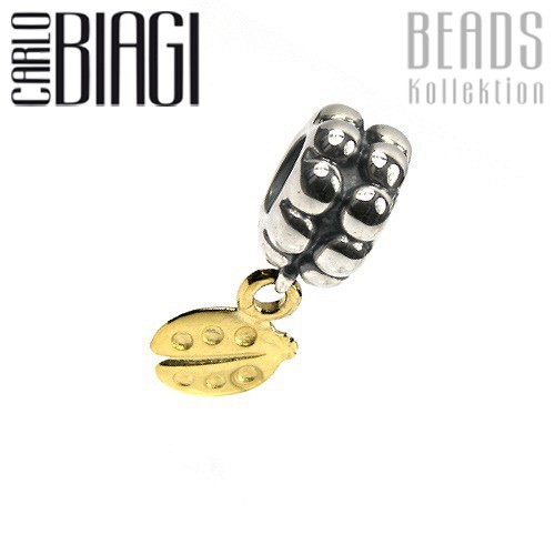 Carlo Biagi Dangle Bead Marienkäfer European Beads BDBG05