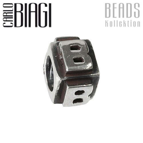 Carlo Biagi Bead Buchstabe B Silber European Beads BLPB