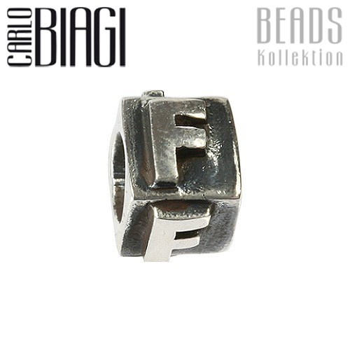 Carlo Biagi Bead Buchstabe F Silber European Beads BLPF