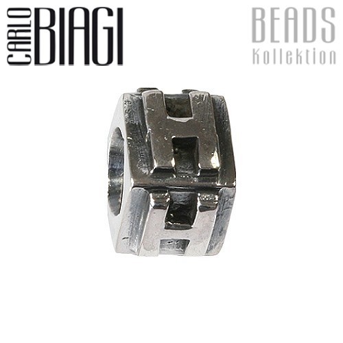 Carlo Biagi Bead Buchstabe H Silber European Beads BLPH