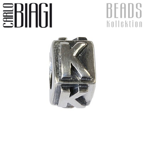 Carlo Biagi Bead Buchstabe K Silber European Beads BLPK
