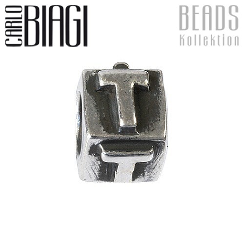 Carlo Biagi Bead Buchstabe T Silber European Beads BLPT