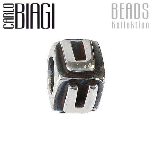 Carlo Biagi Bead Buchstabe U Silber European Beads BLPU