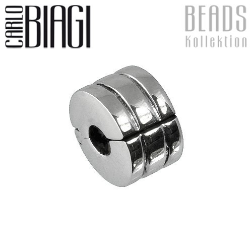 Carlo Biagi Bead Clip 3 Ring Silber European Beads BSFC08