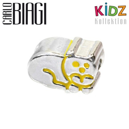 Carlo Biagi Kidz Bead Katze Silber Beads für Armband KBE006