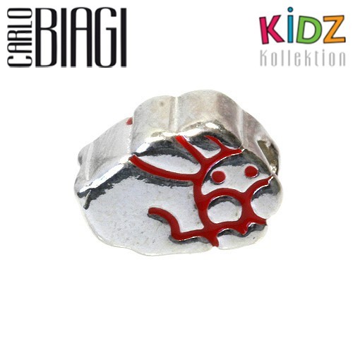 Carlo Biagi Kidz Bead Hase rot 925 Beads für Armband KBE027
