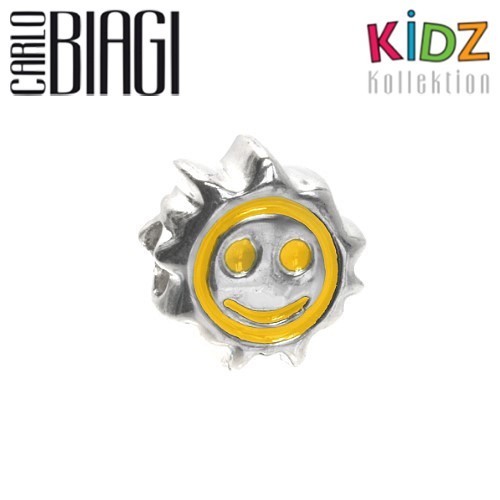 Carlo Biagi Kidz Bead Sonne gelb 925 Beads für Armband KBE036
