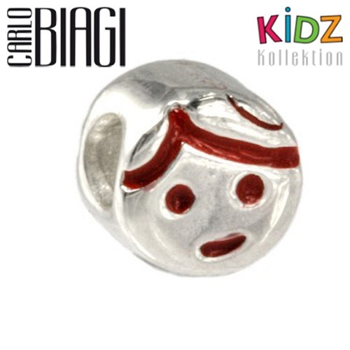 Carlo Biagi Kidz Bead Mädchen rot 925 Beads für Armband KBE042