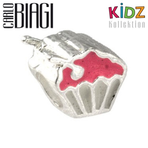 Carlo Biagi Kidz Bead Muffin pink 925 Beads für Armband KBE070