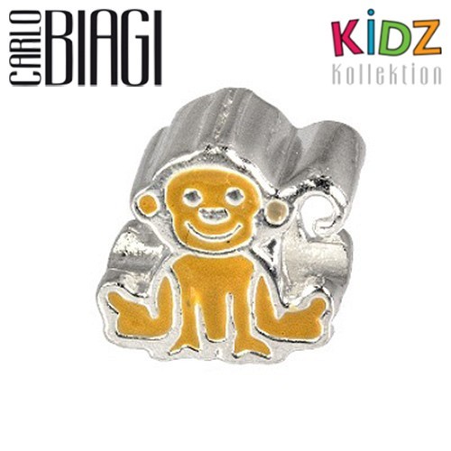 Carlo Biagi Kidz Bead Affe Silber Beads für Armband KBE078