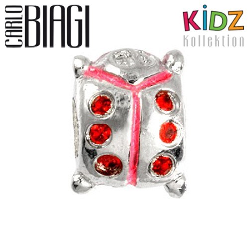 Carlo Biagi Kidz Bead Käfer Silber Beads für Armband KBE082