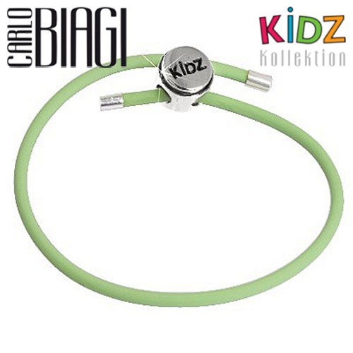 Carlo Biagi Kidz Bead Armband Kautschuk grün 925 KBRRLLG