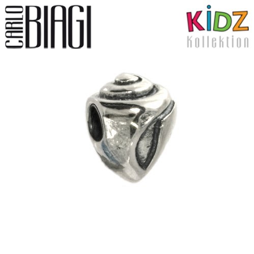 Carlo Biagi Kidz Bead Muschel Silber Beads für Armband KSB08