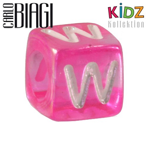 Carlo Biagi Kidz Bead Buchstabe W Beads für Armband KSPPLW