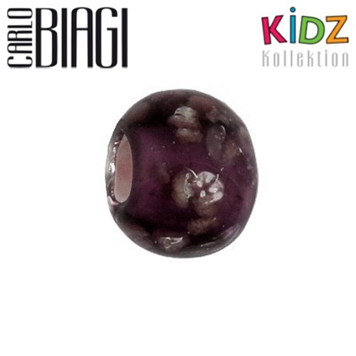 Carlo Biagi Kidz Glas Bead lila Leuchtet im Dunkel KBGG03PR