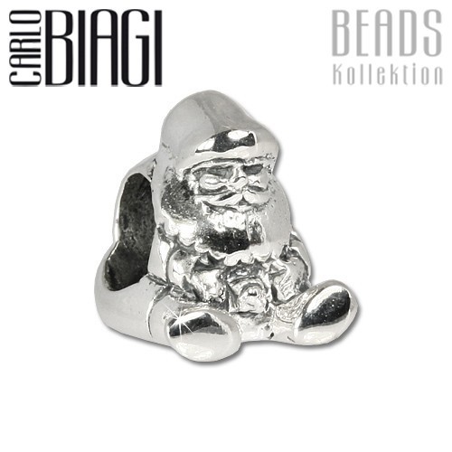 Carlo Biagi Bead Weihnachtsmann 925 Silber European Beads BBS319