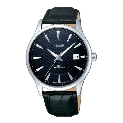 Pulsar Damenuhr mit Lederband schwarz Klassik Uhren Kollektion UPS9031