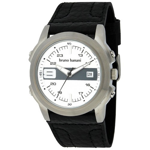 Bruno Banani Herren Uhr silber-schwarz Pan Uhren Kollektion UBR21093