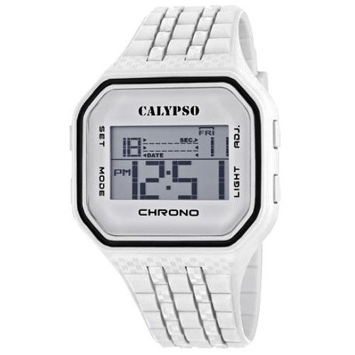 Calypso Herrenuhr Chronograph wei Digital Uhren Kollektion UK56281 UK56281