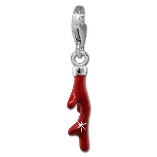 SilberDream Emaille Charm Koralle rot 925er Silber Anhänger GSC538R