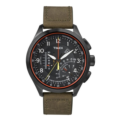 TIMEX Uhr schwarz-braun Herrenuhr TIMEX IQ Uhren Kollektion UT2P276