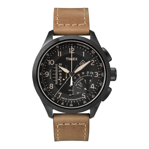 TIMEX Uhr schwarz-braun Herrenuhr TIMEX IQ Uhren Kollektion UT2P277